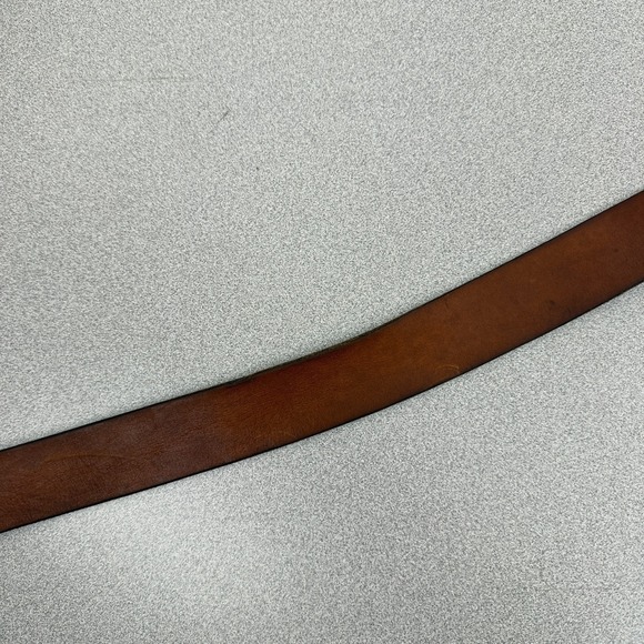 Lauren Ralph Lauren Leather Belt Womens XL Brown Brass Buckle 1.5in Casual Prep - Picture 4 of 12